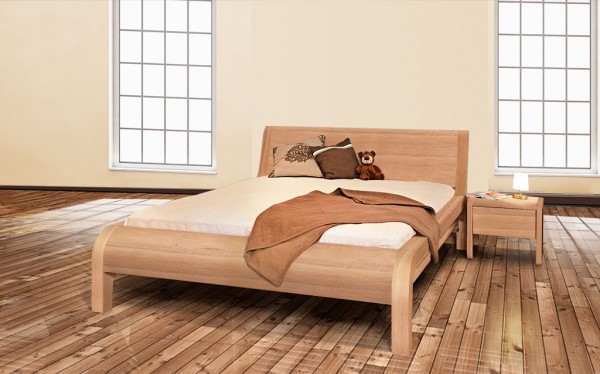 Massivholzbett Buche metallfrei - FRANCES