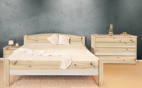 Massivholzbett Schwarzkiefer - VITA