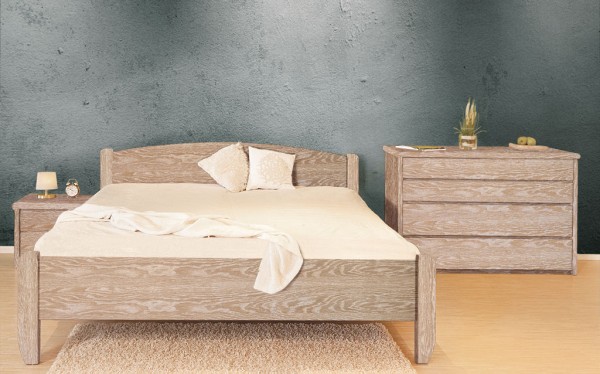 Massivholzbett Eiche Vintage - VITA