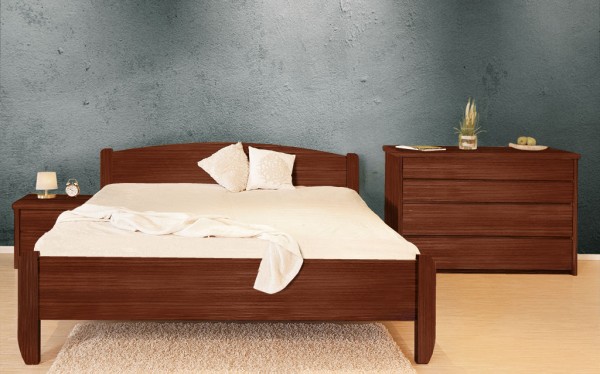 Massivholzbett Nussbaum - VITA