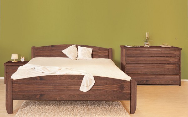 Massivholzbett Nussbaum - VITA HF