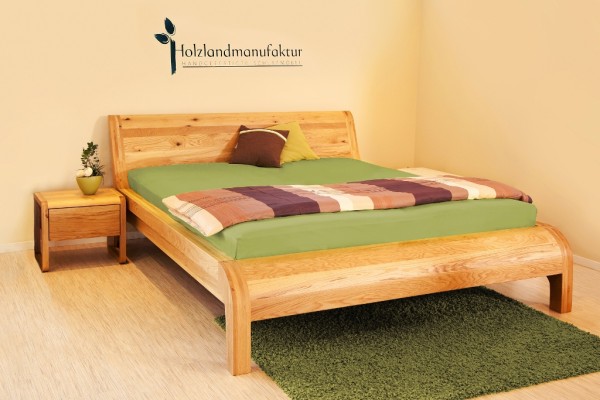 Massivholzbett Wildeiche metallfrei - FRANCES