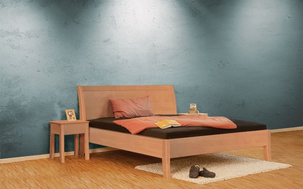 Massivholzbett Buche metallfrei - HANNI