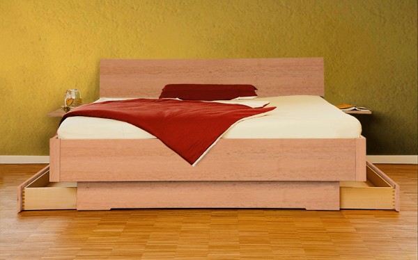 Massivholzbett Buche metallfrei - FRI