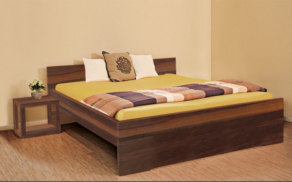 Massivholzbett Nussbaum - SONNENGRUSS