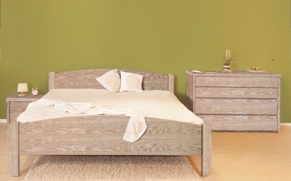 Massivholzbett Eiche Vintage - VITA HF