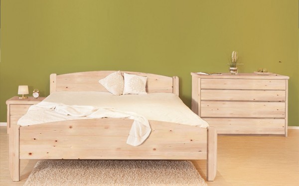 Massivholzbett Zirbe - VITA HF