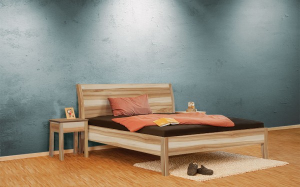 Massivholzbett Esche metallfrei - HANNI