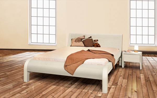 Massivholzbett Ahorn metallfrei - FRANCES